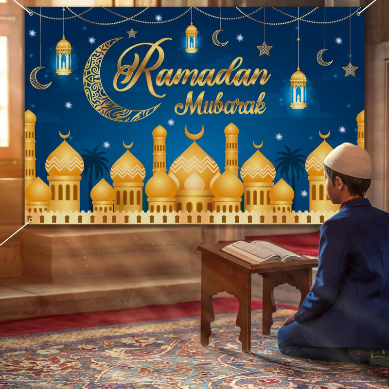 VIKAMA Ramadan Mubarak Blue Go - Party Banner Gold recension och pris