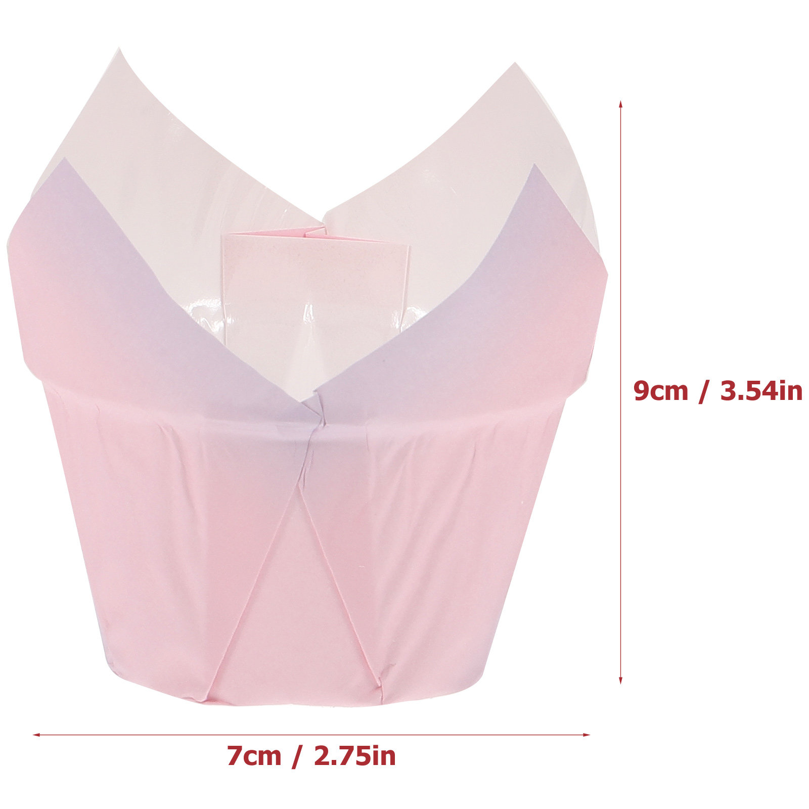 50Pcs Tulip Cupcake Liners Pap - Plastic Cup 50Pcs recension och pris