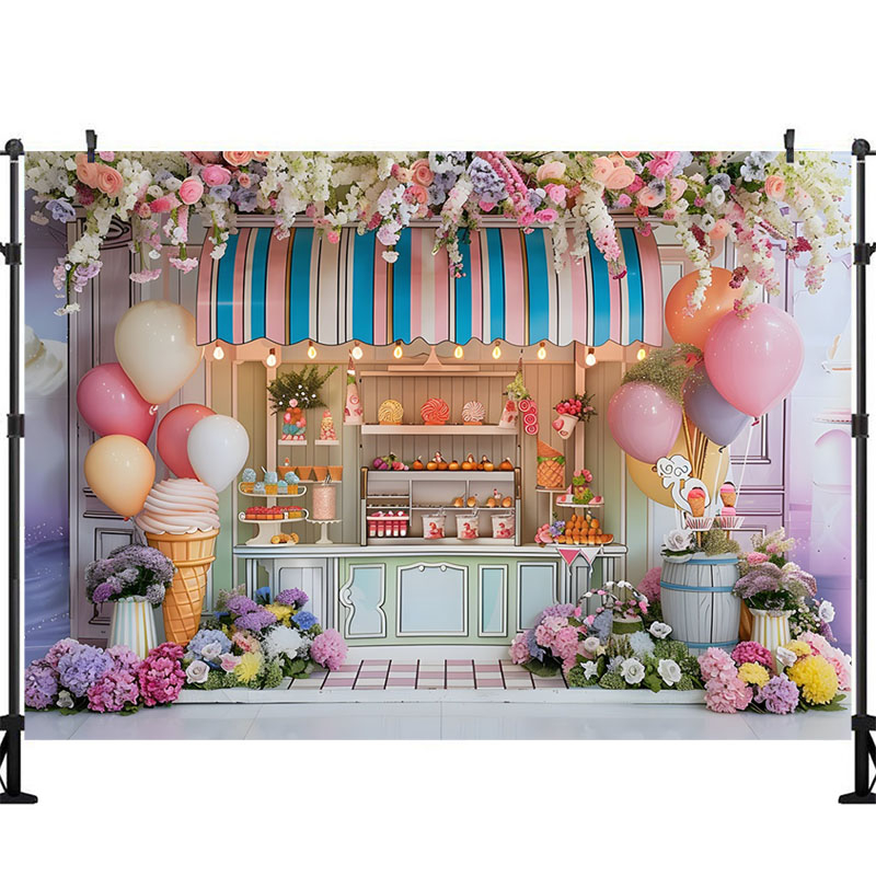 Ice Cream Photography Backgrou - Party Event Supply Store recension och pris