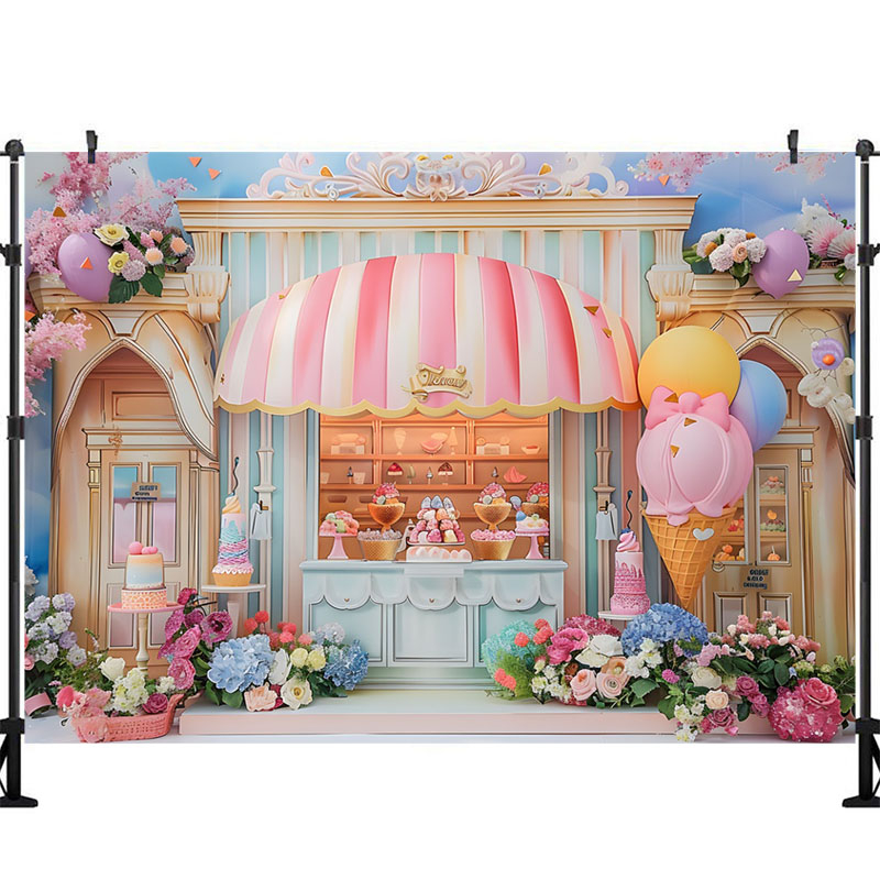 Ice Cream Photography Backgrou - Party Event Supply Store recension och pris