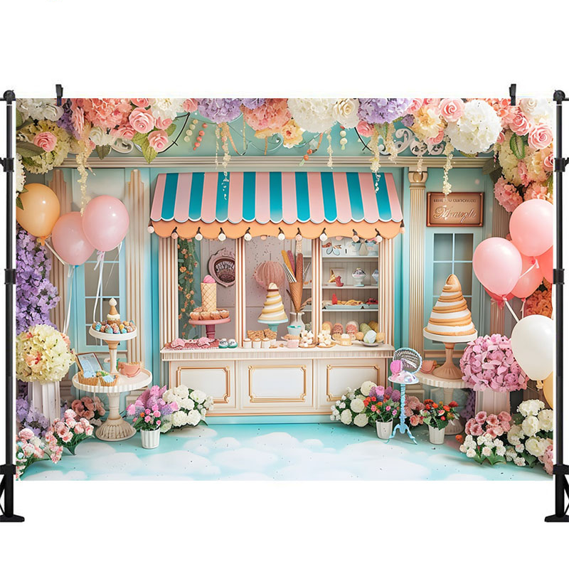 Ice Cream Photography Backgrou - Party Event Supply Store recension och pris
