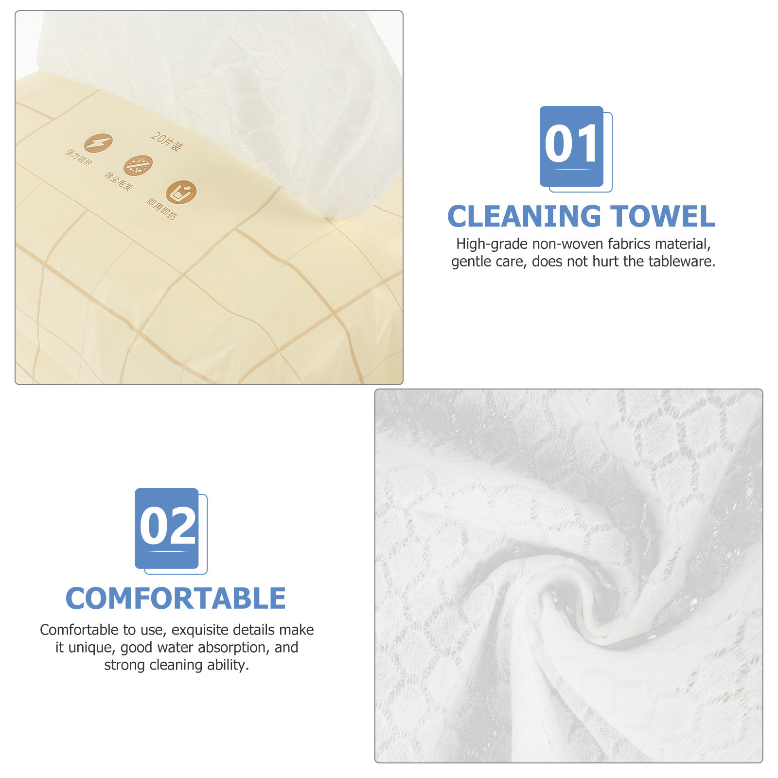 5 Bags Disposable Cleaning Clo - Table Cloth Disposable recension och pris