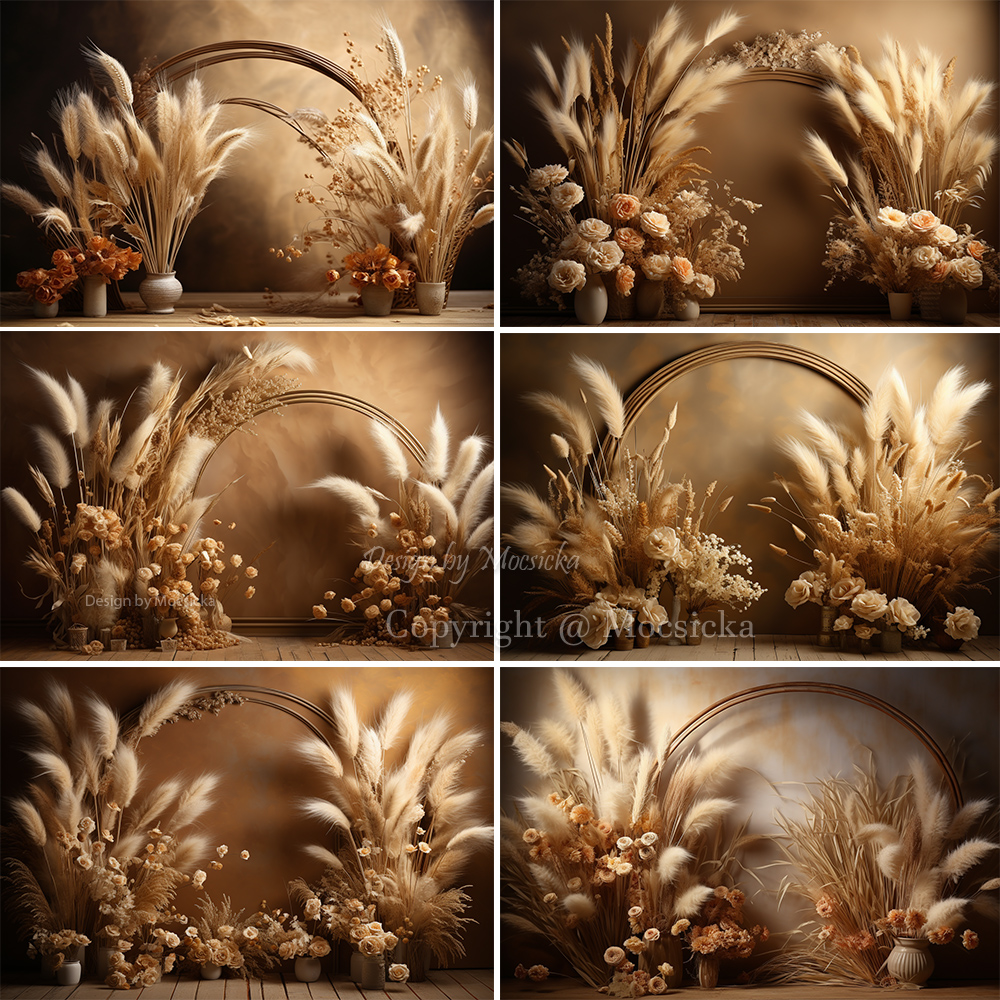 Mocsicka Boho Retro Brown Phot - Dessert Table Backdrop recension och pris
