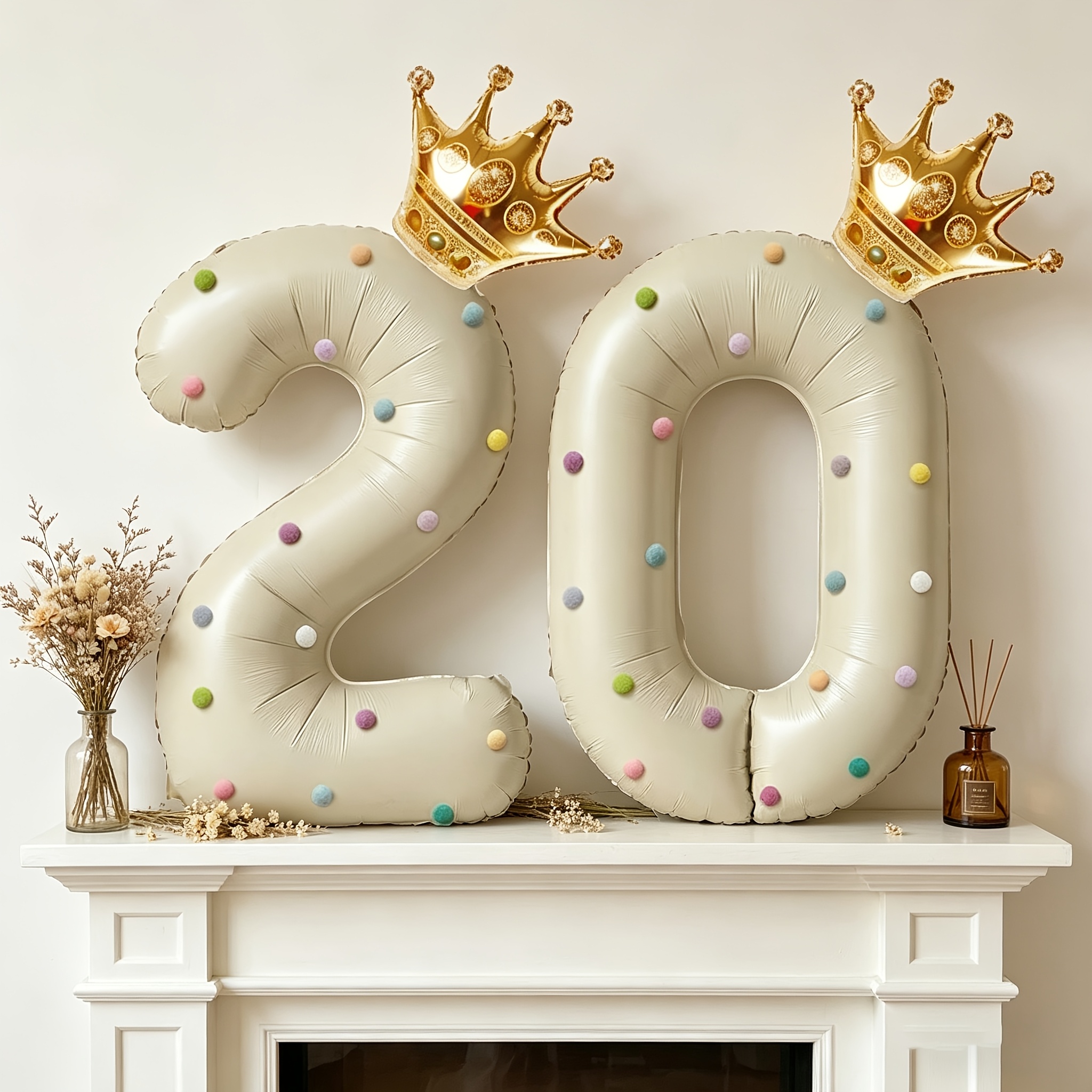 Large 40inch Cream-Colored Num - Party Event Supply Store recension och pris