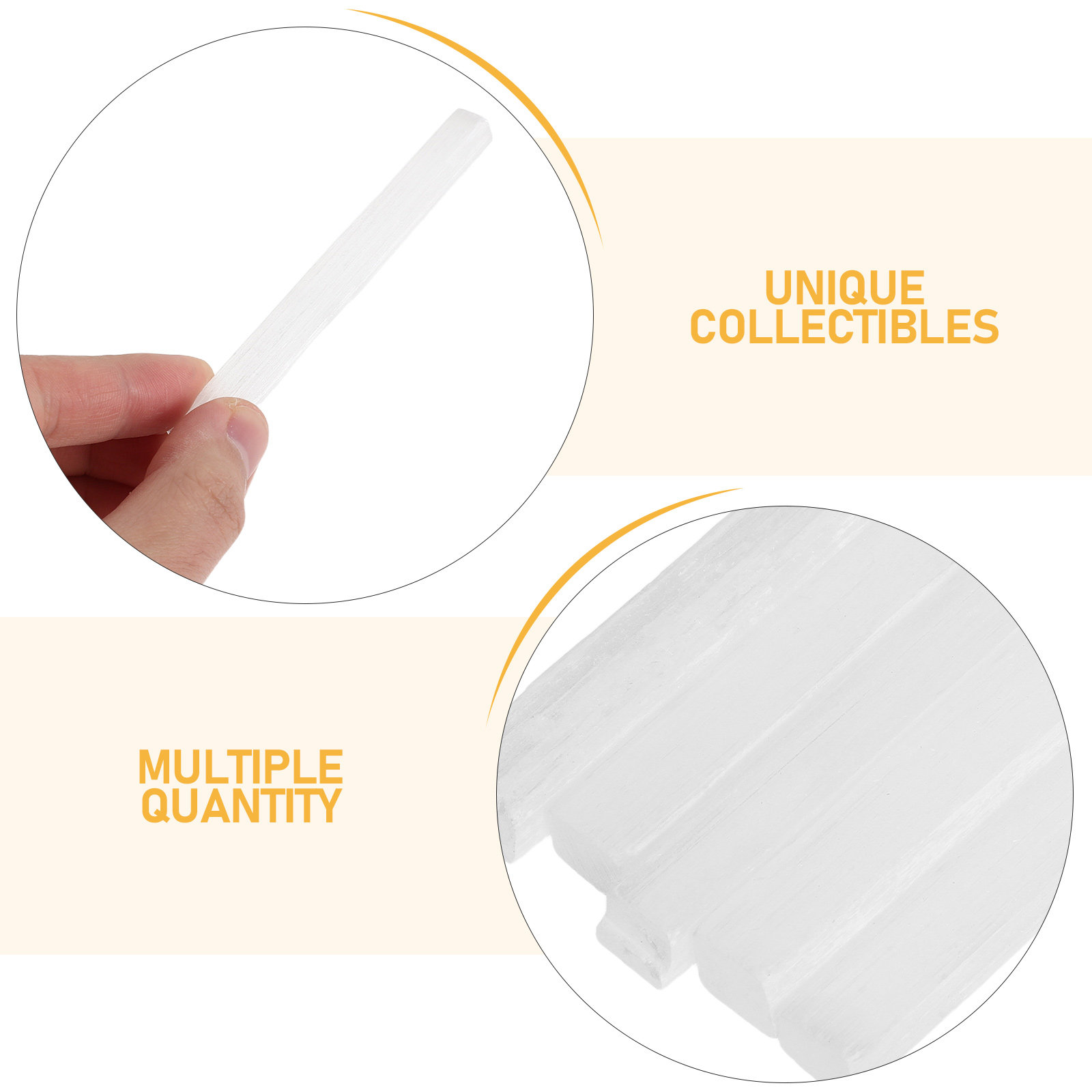 15Pcs Natural Selenite Crystal - Centerpiece Stick recension och pris
