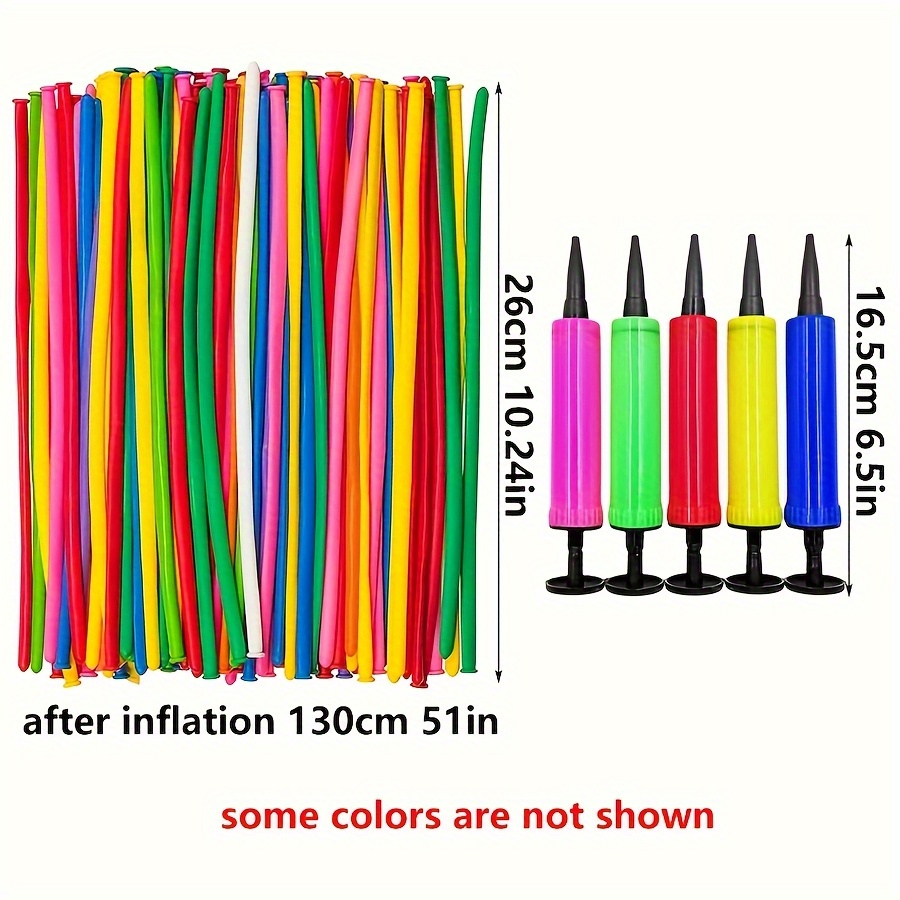 50/100pcs Colorful Long Latex  - Balloon Pump Hand recension och pris
