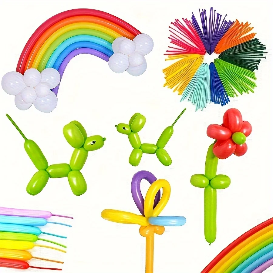 50/100pcs Colorful Long Latex  - Balloon Pump Hand recension och pris
