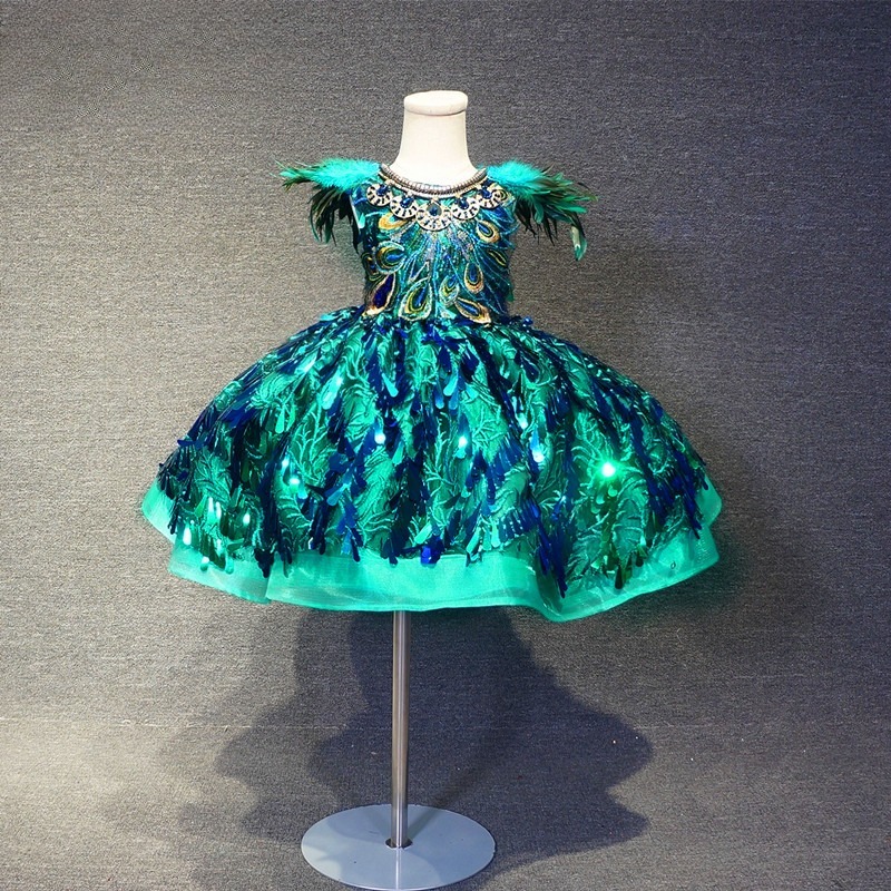 Kids Girls Green Sequin Short  - Glitter Tablecloth recension och pris