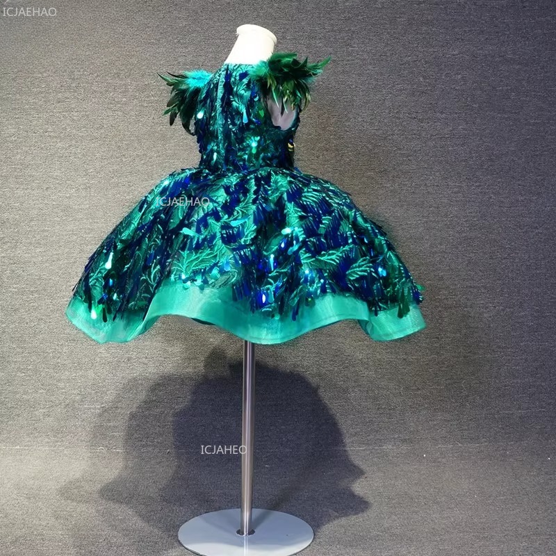 Kids Girls Green Sequin Short  - Glitter Tablecloth recension och pris