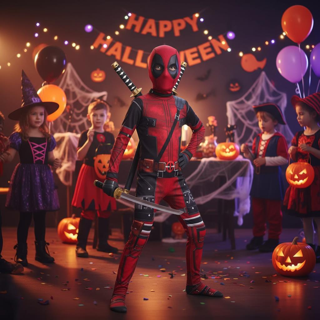 3-12Y Kids Deadpool Costume wi - Party Favor Bag recension och pris