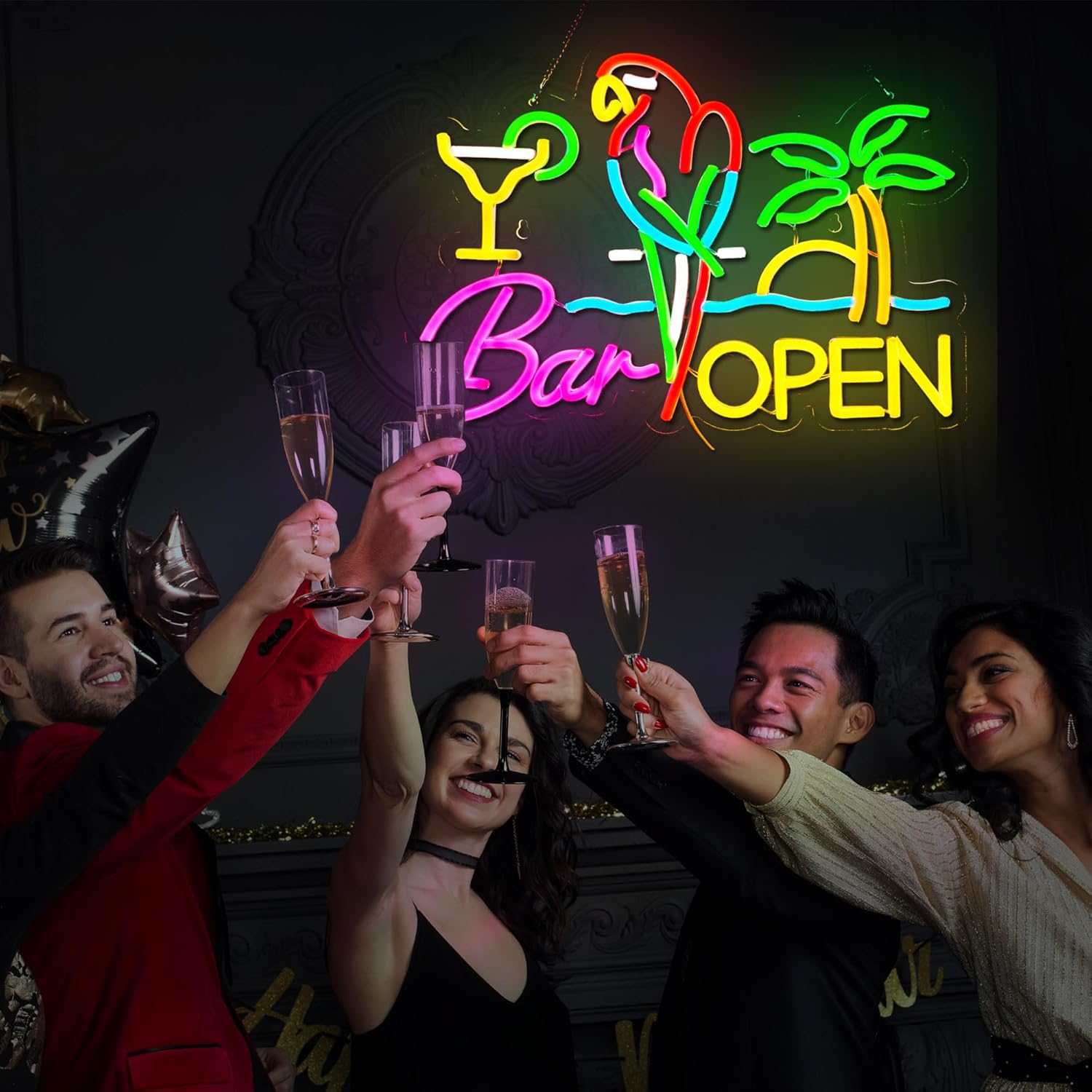 Bar Open Neon Sign Business Ar - Neon Sign Party recension och pris