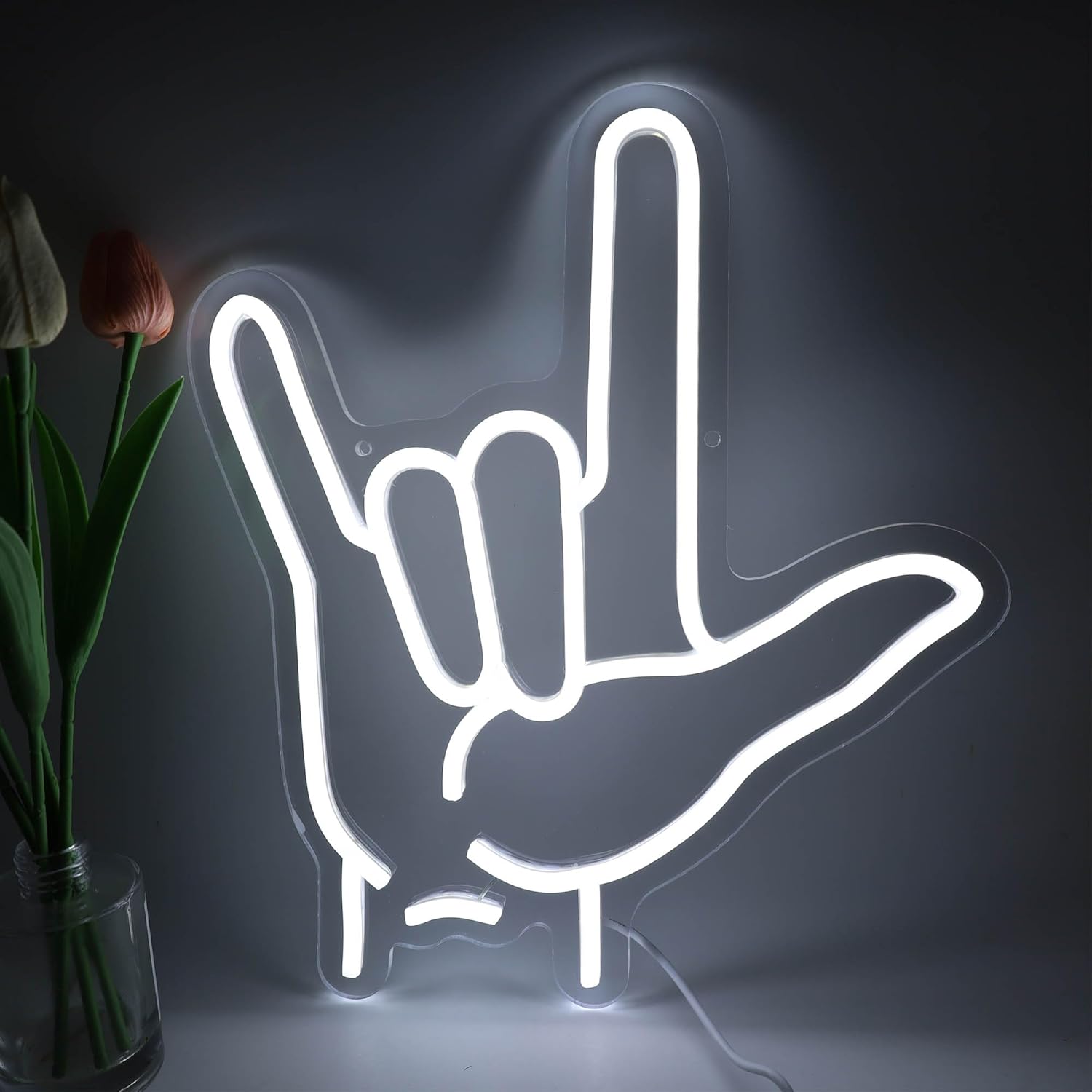 Hand Gesture Neon Sign I Love  - Neon Sign Party recension och pris