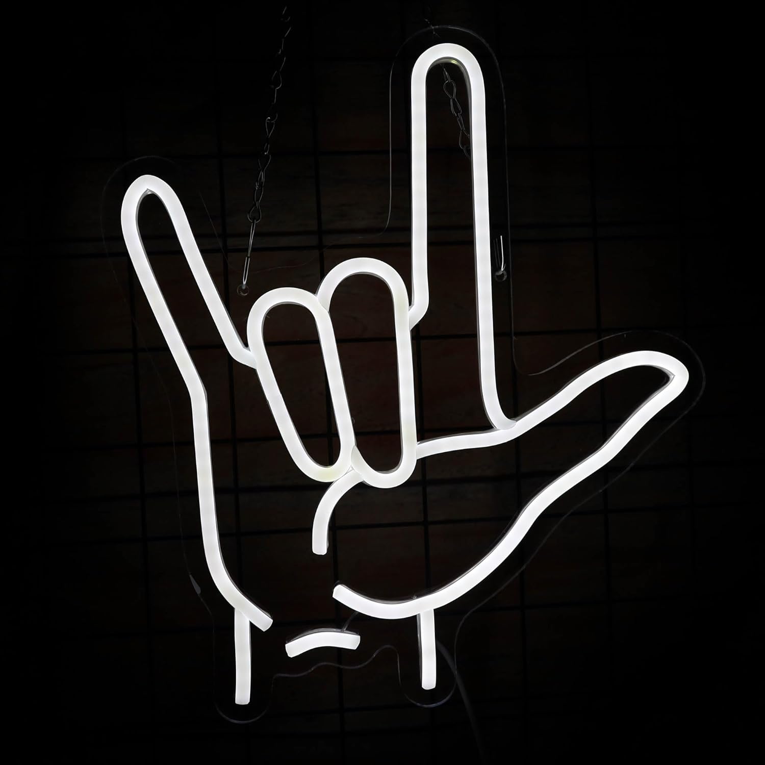 Hand Gesture Neon Sign I Love  - Neon Sign Party recension och pris