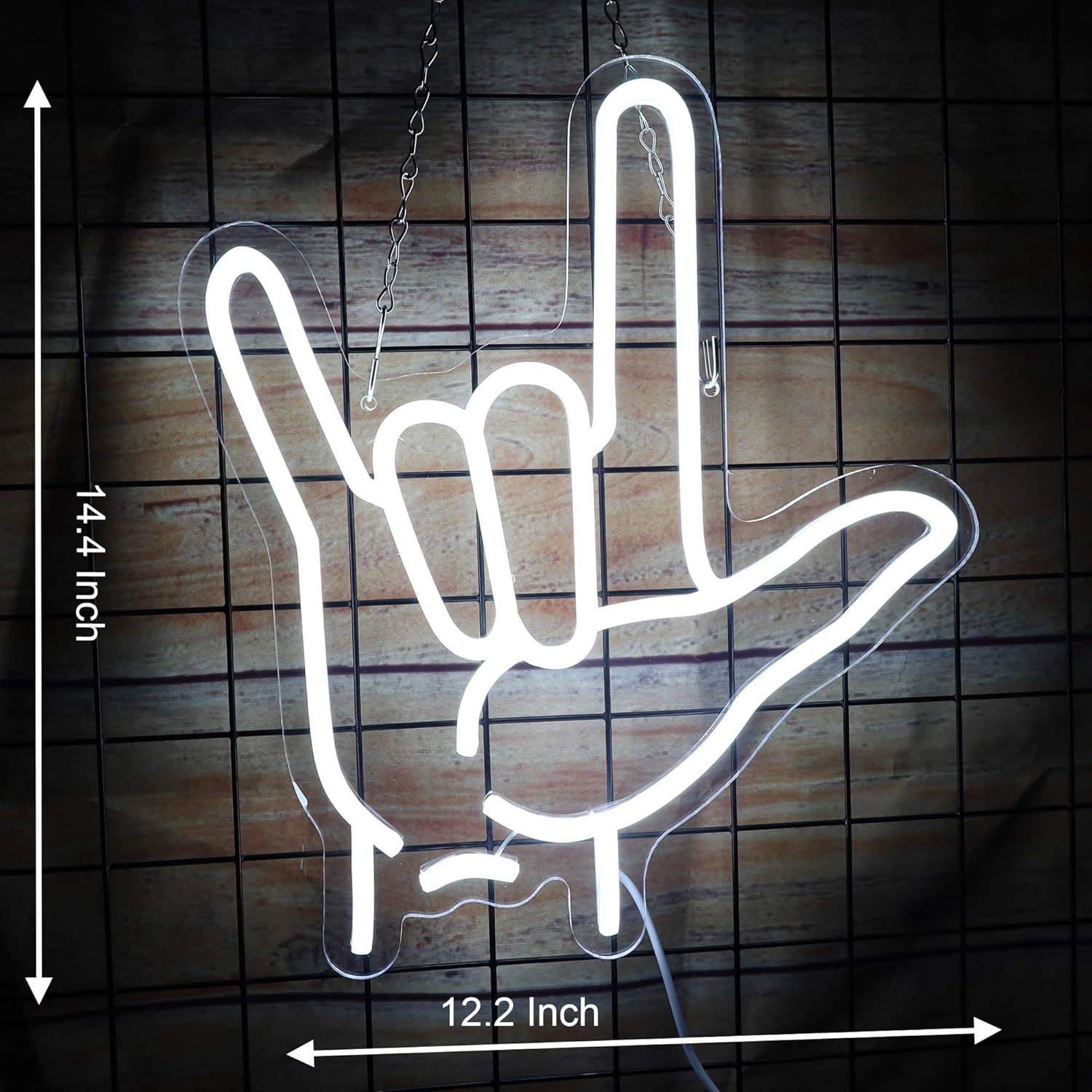 Hand Gesture Neon Sign I Love  - Neon Sign Party recension och pris