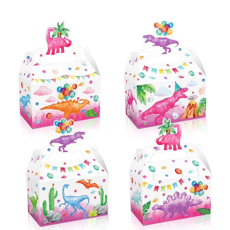 4/24Pcs Pink Dinosaur Candy Bo - Event Party Box recension och pris
