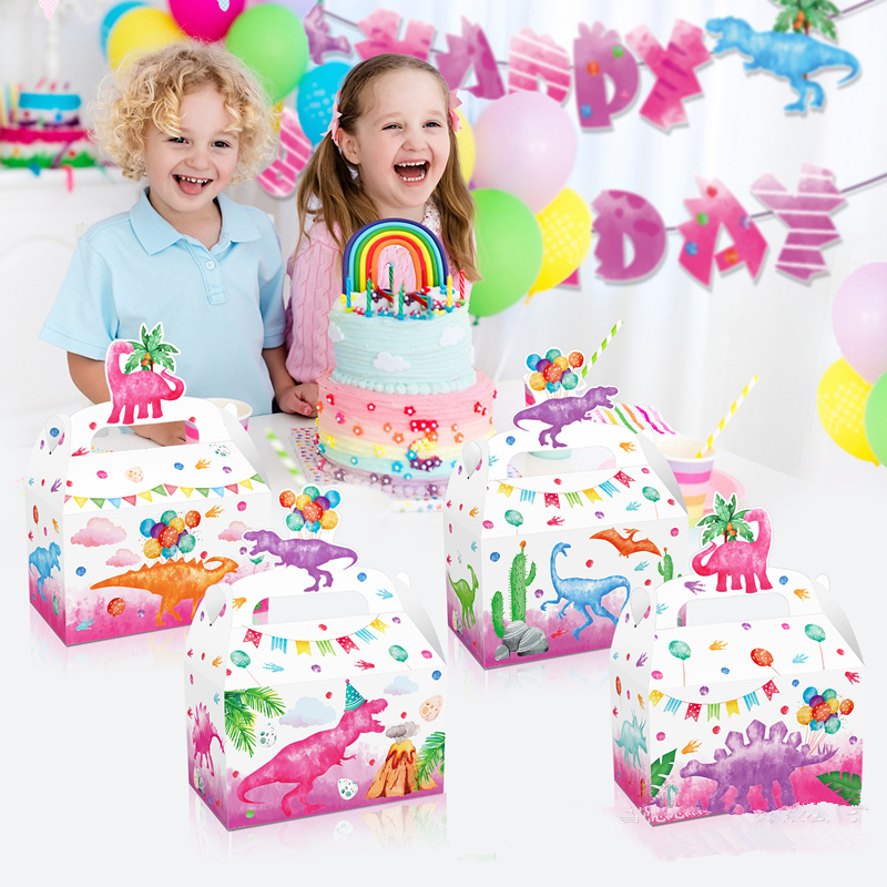 4/24Pcs Pink Dinosaur Candy Bo - Event Party Box recension och pris
