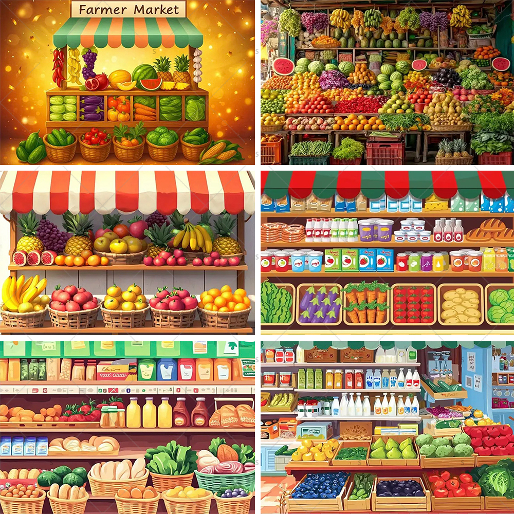 Colorful Supermarket Shelf Bac - Party Event Supply Store recension och pris