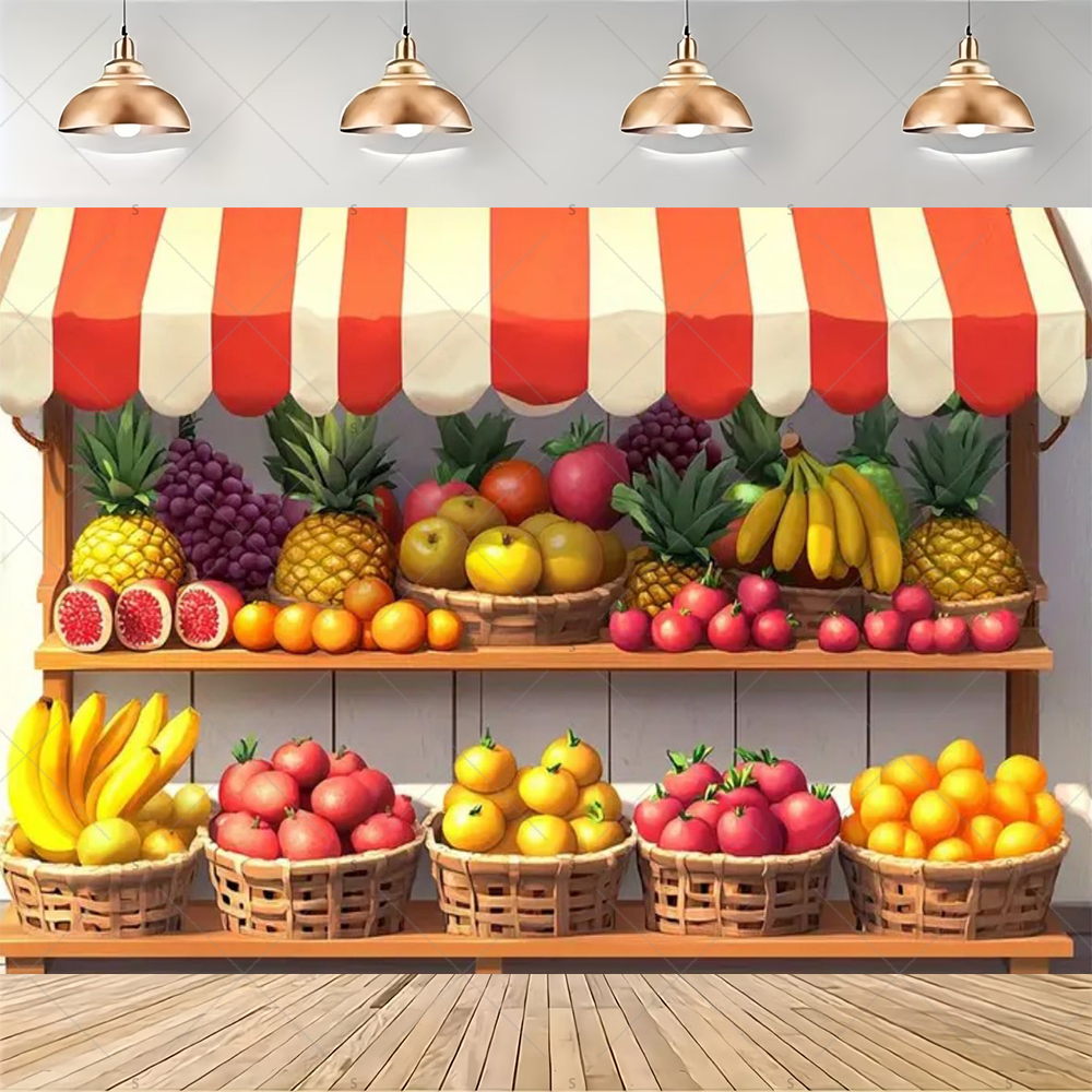 Colorful Supermarket Shelf Bac - Party Event Supply Store recension och pris