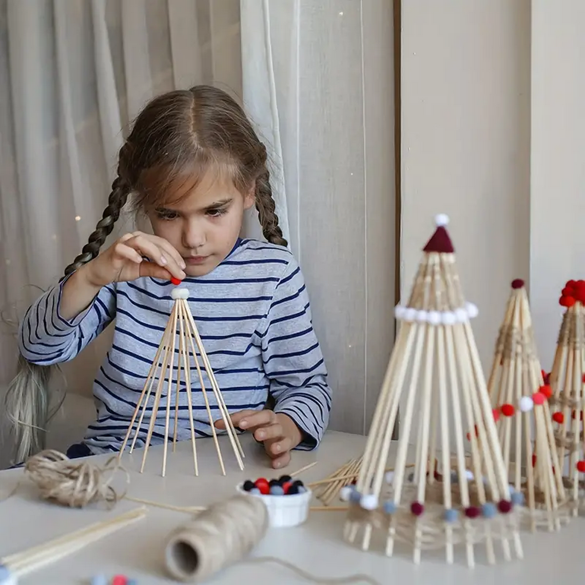 DIY Bamboo Sticks 50/100pcs Na - Cotton Candy Cone recension och pris