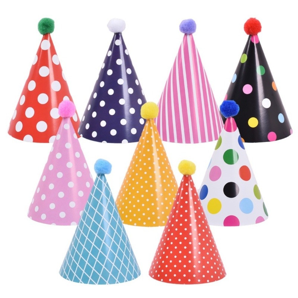 Polka Dot Birthday Party Hats  - Party Hat Cone recension och pris