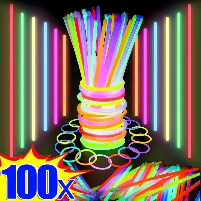 50/100Pcs Fluorescence Sticks  - Cotton Candy Cone recension och pris