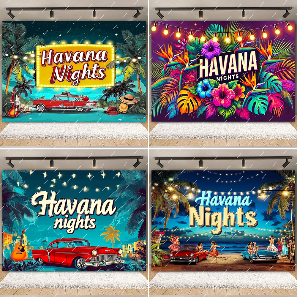 Havana Nights Backdrop Birthda - Dessert Table Backdrop recension och pris