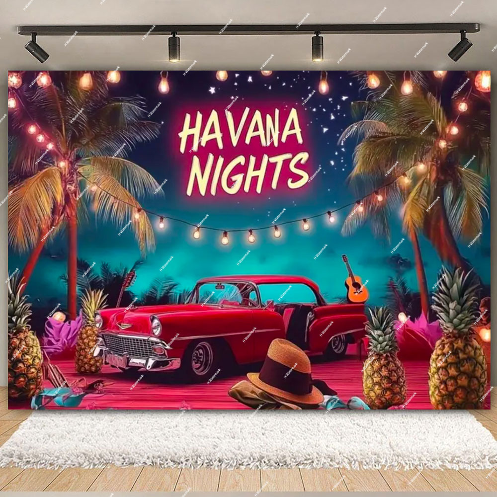 Havana Nights Backdrop Birthda - Dessert Table Backdrop recension och pris