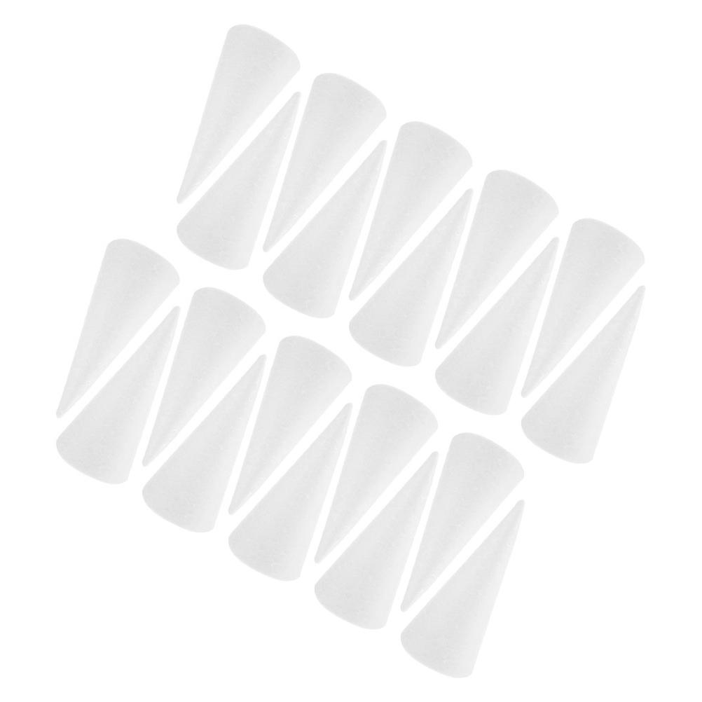 20Pcs White Foam Cones Polysty - Cotton Candy Cone recension och pris