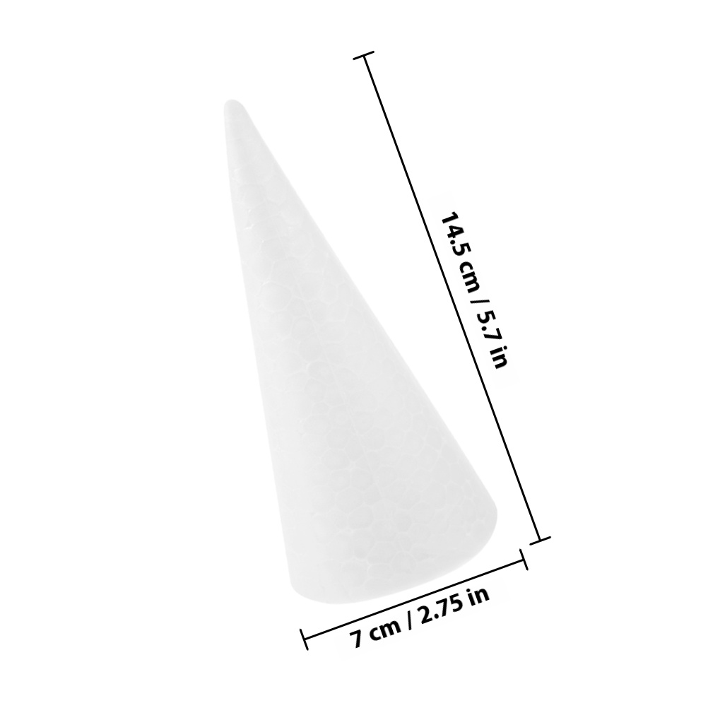 20Pcs White Foam Cones Polysty - Cotton Candy Cone recension och pris