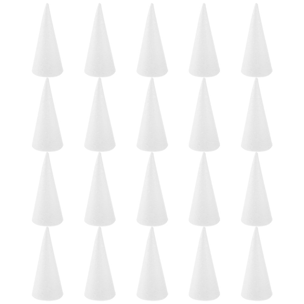 20Pcs White Foam Cones Polysty - Cotton Candy Cone recension och pris