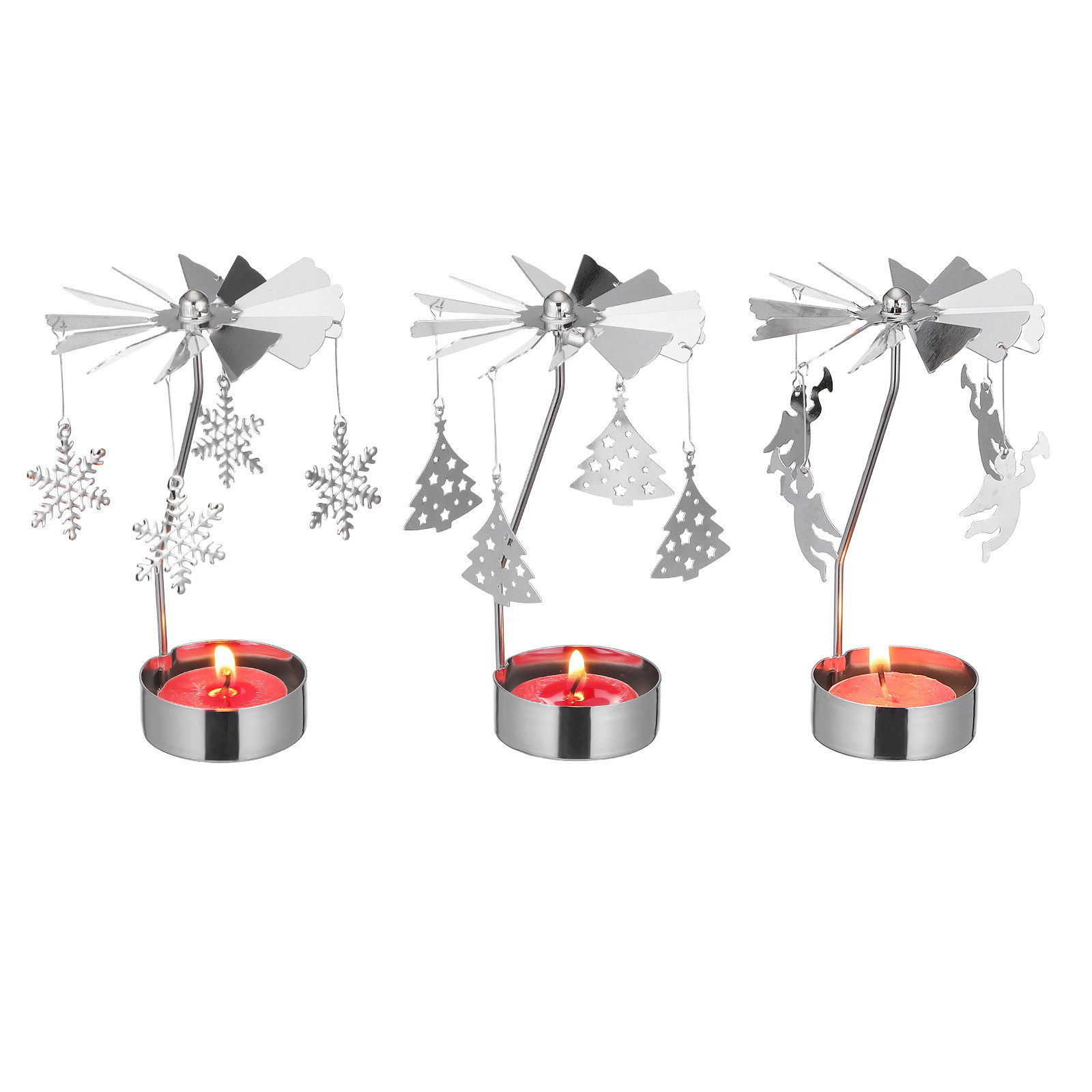 3Pcs Metal Rotating Candlehold - Centerpiece Stick recension och pris