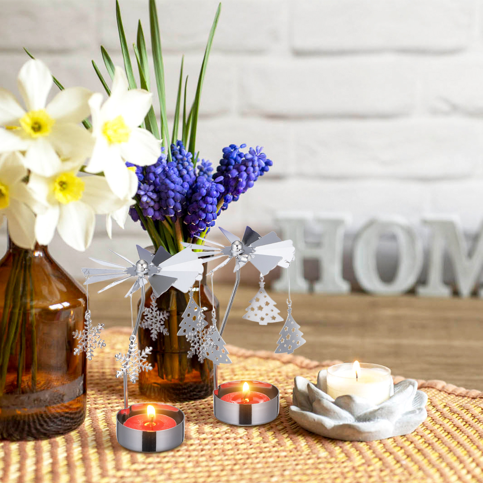 3Pcs Metal Rotating Candlehold - Centerpiece Stick recension och pris