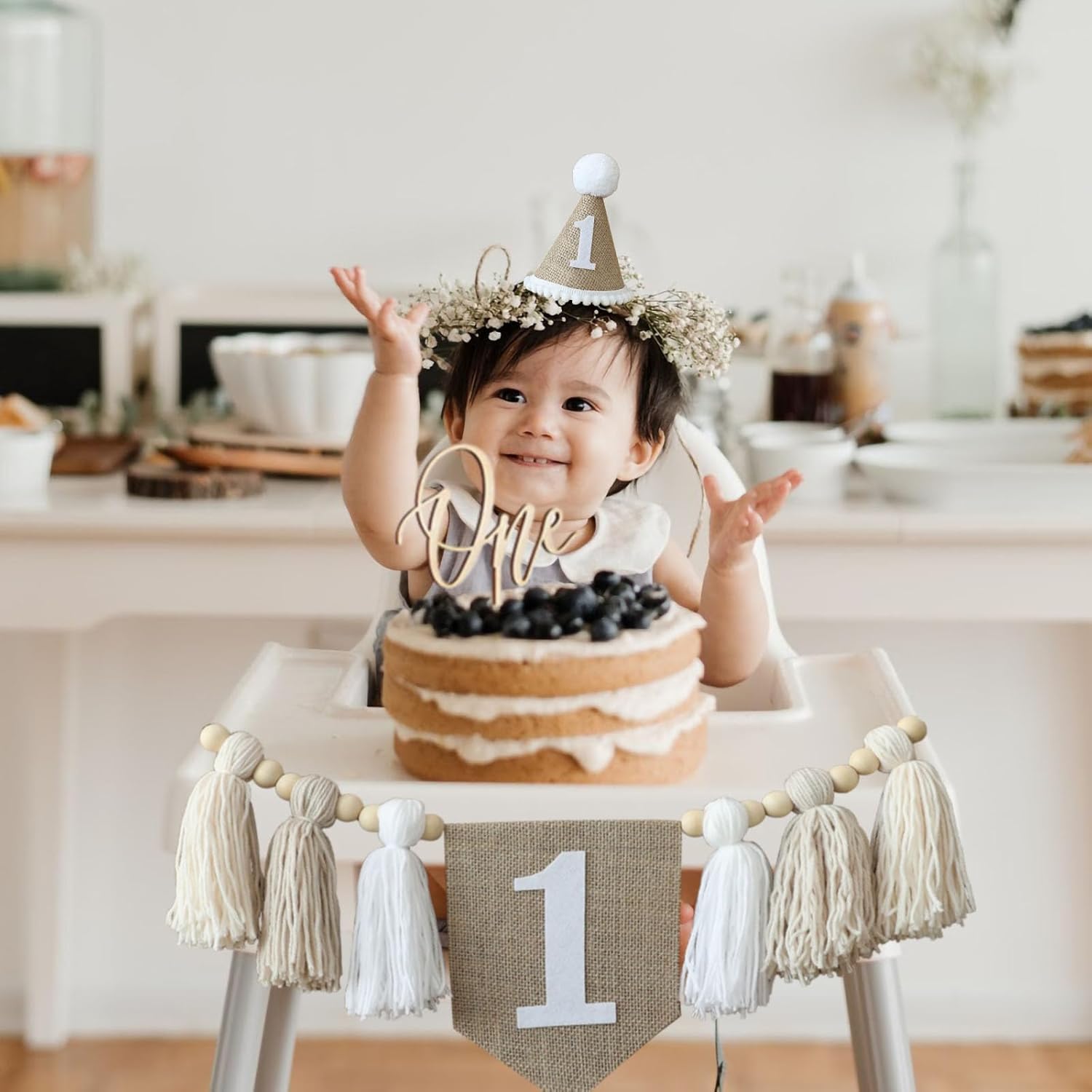 Birthday High Chair Banner Han - Party Hat Cone recension och pris