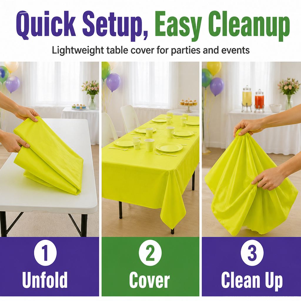 Thickened Macaron Fluorescent  - Table Cloth Disposable recension och pris