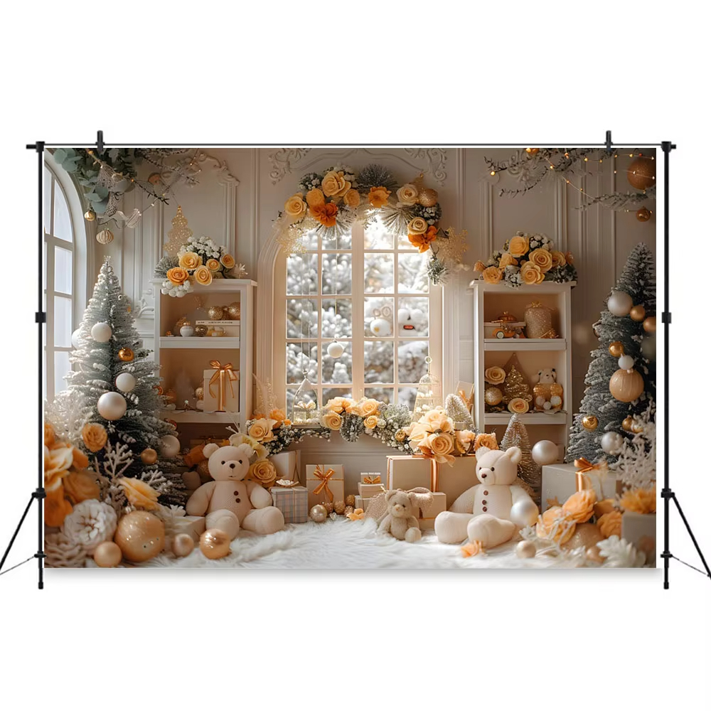 Winter Christmas Window Backgr - Party Event Supply Store recension och pris