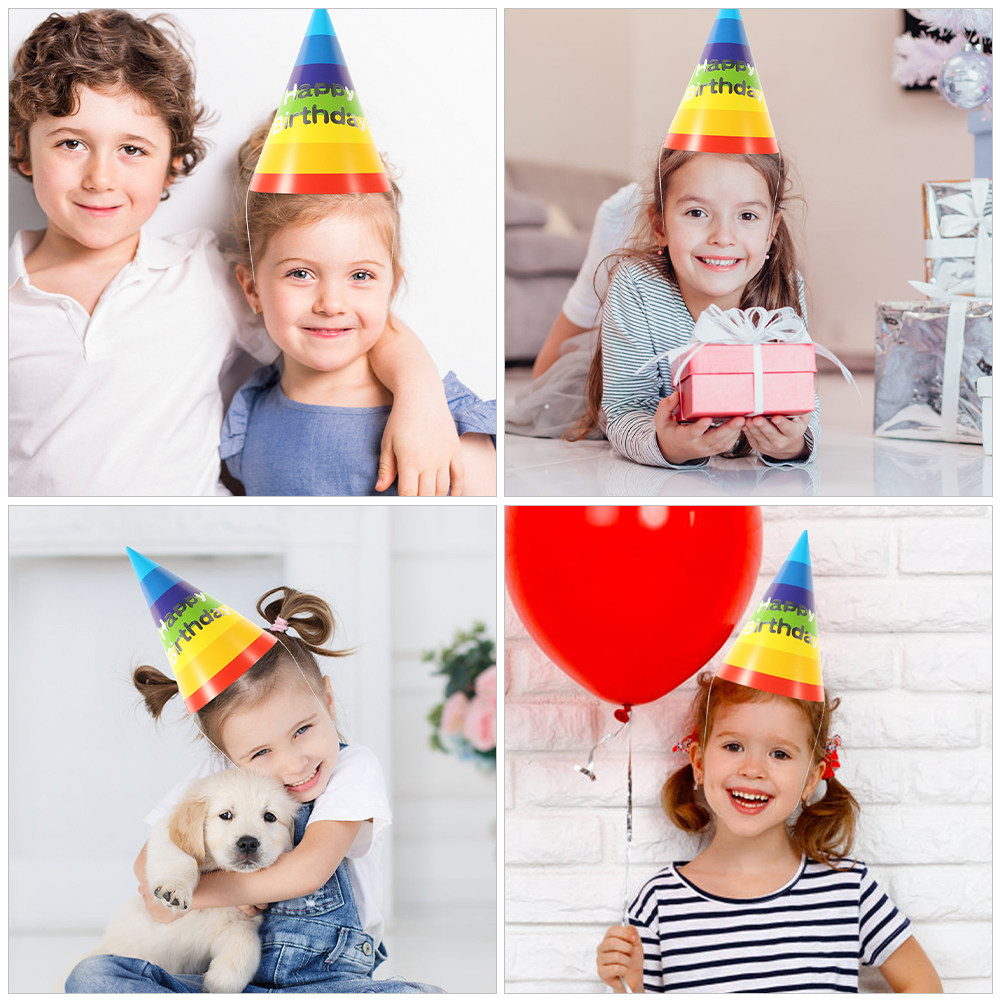 36Pcs Colorful Birthday Party  - Party Hat Cone recension och pris