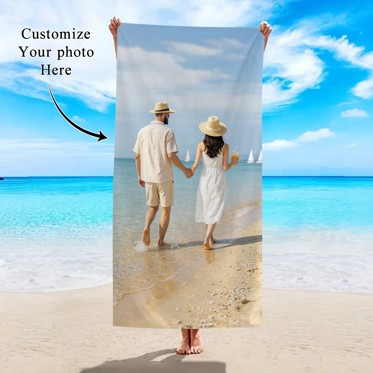1pc Customized beach towels fo - Event Party recension och pris