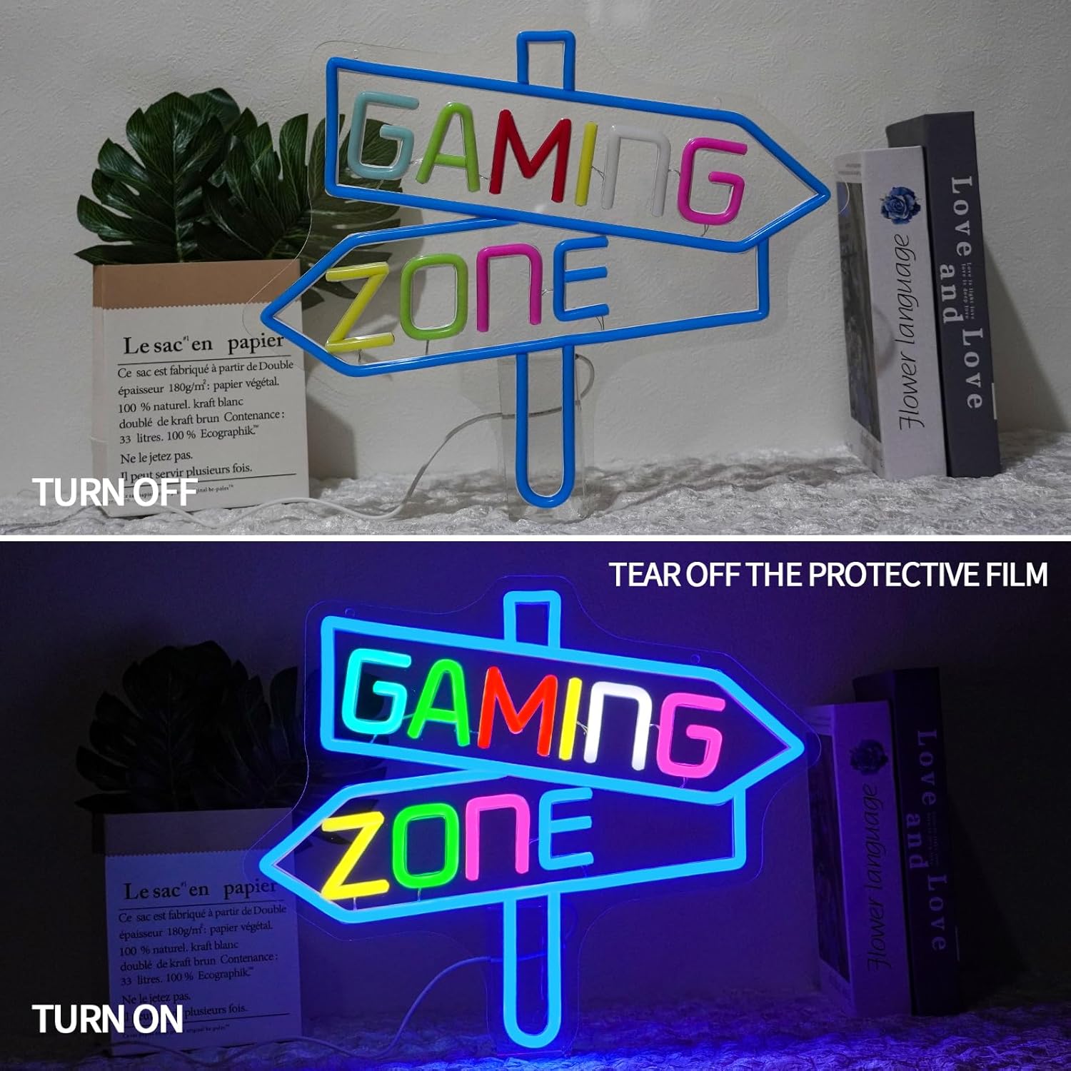 Gaming Zone Neon Sign USB LED  - Neon Sign Party recension och pris