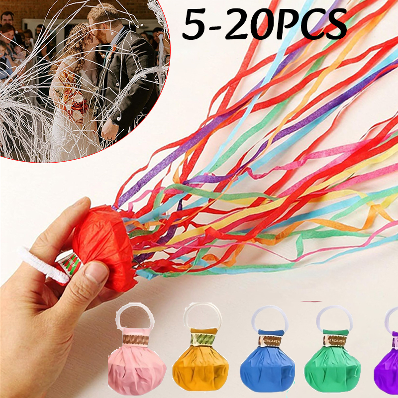 5-20pc Colorful Hand Throw Str - Confetti Cannon Tube recension och pris