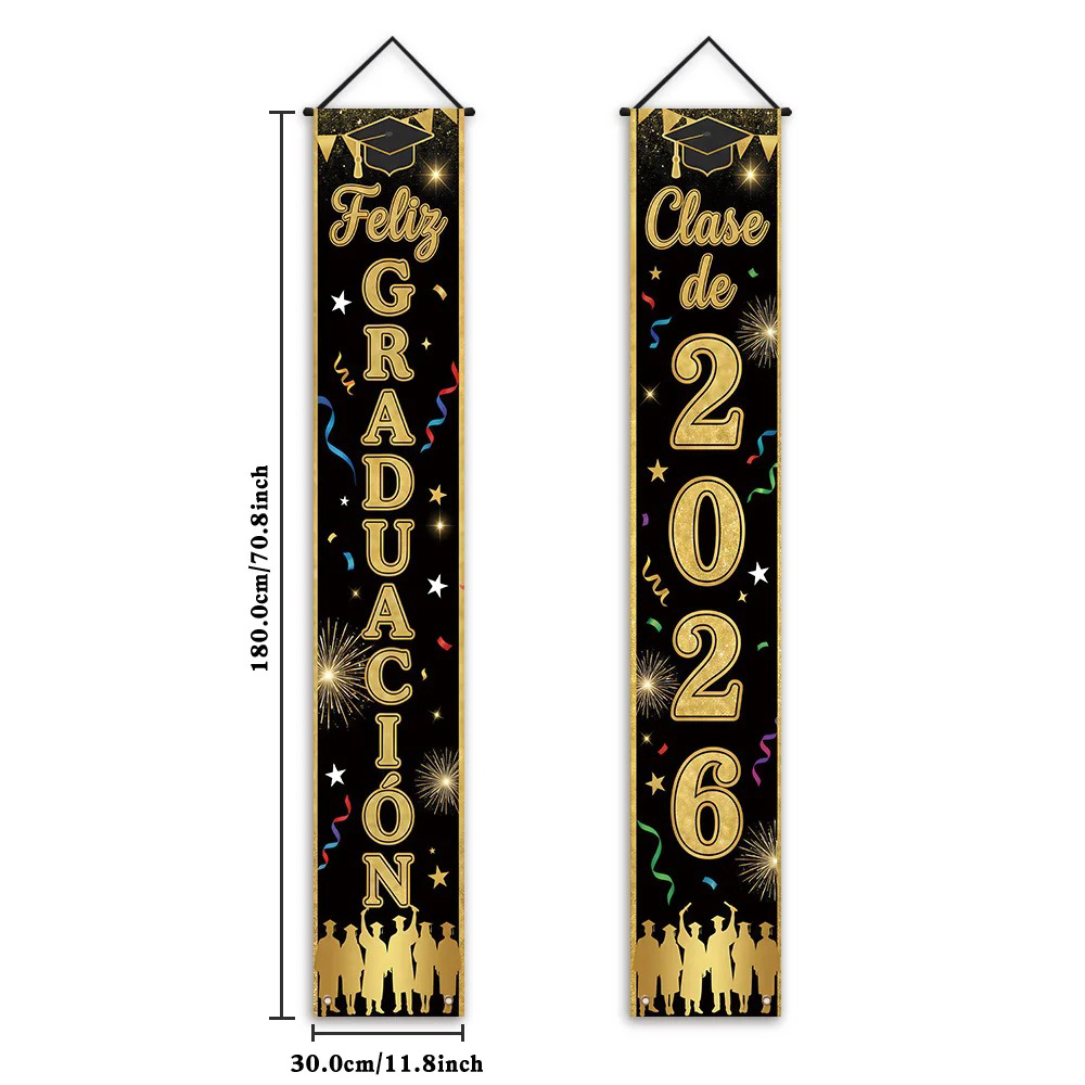 Feliz Graduacion Class of 2026 - Party Banner Gold recension och pris