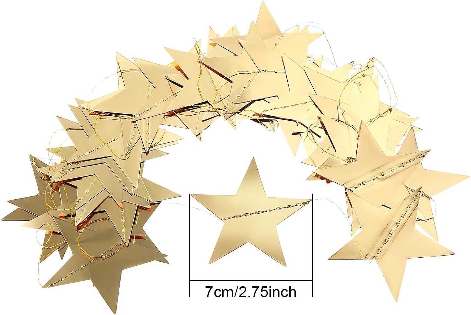 130ft Star Garland Banner for  - Party Banner Gold recension och pris