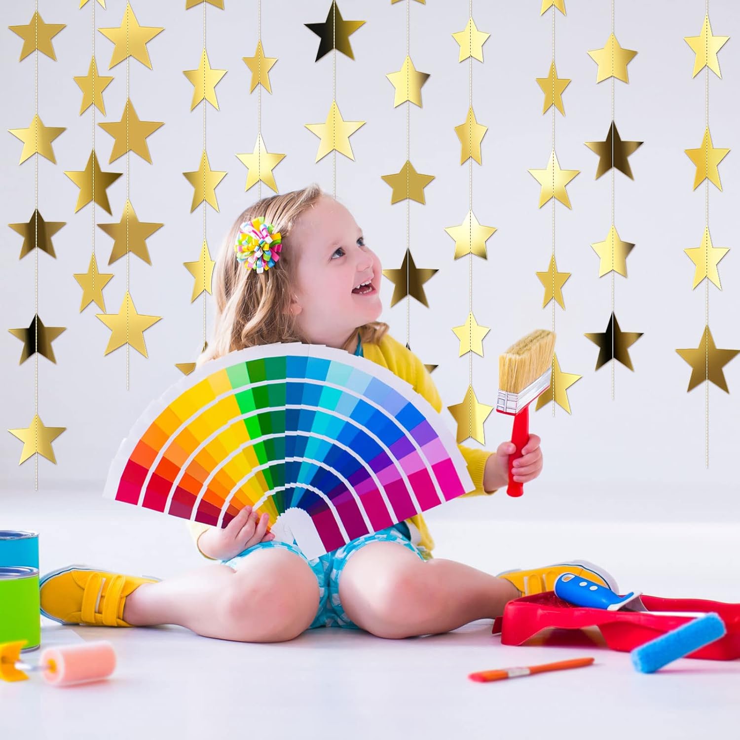 130ft Star Garland Banner for  - Party Banner Gold recension och pris