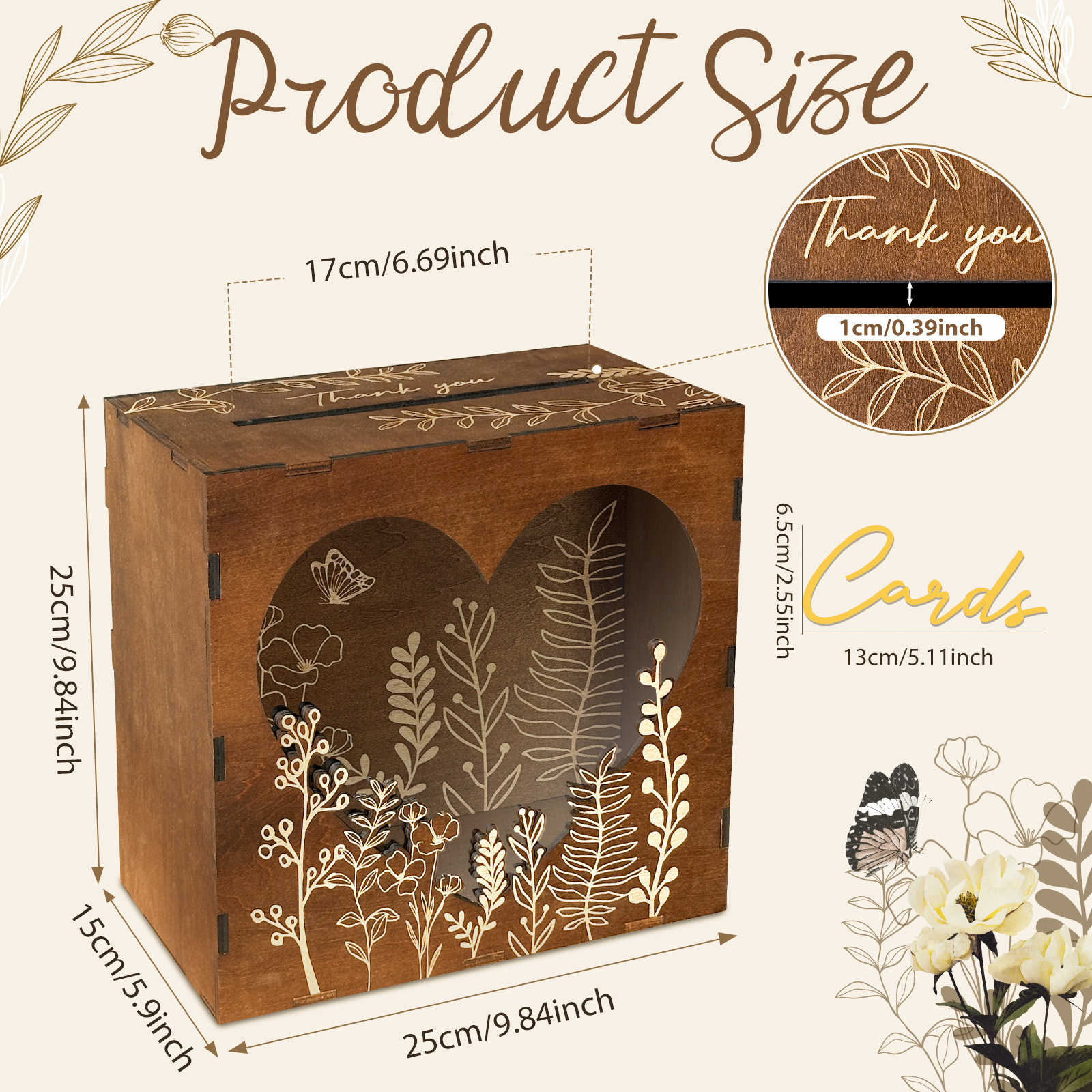 OurWarm Heart Window Card Box, - Event Party Box recension och pris
